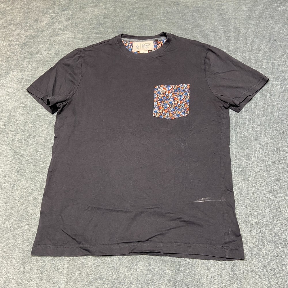 Original Penguin By Munsingwear T Shirt Mens Medium Navy Blue Streetwear Casual